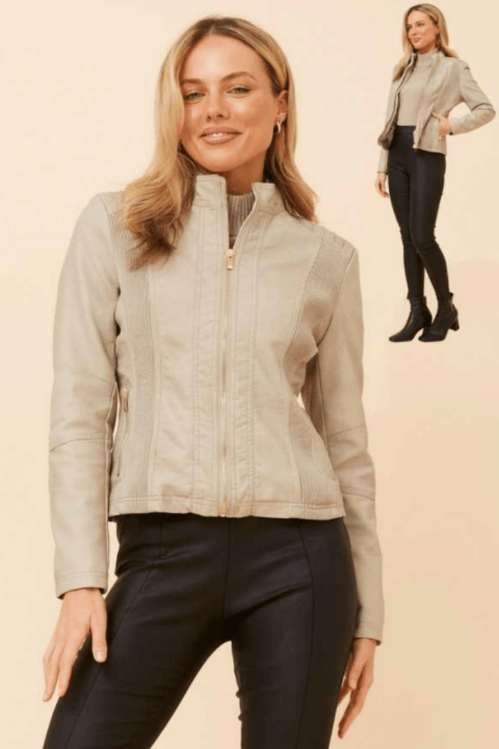 Sandy's Jacket - Beige - CK4 - Pizazz BoutiqueCaroline Morgan