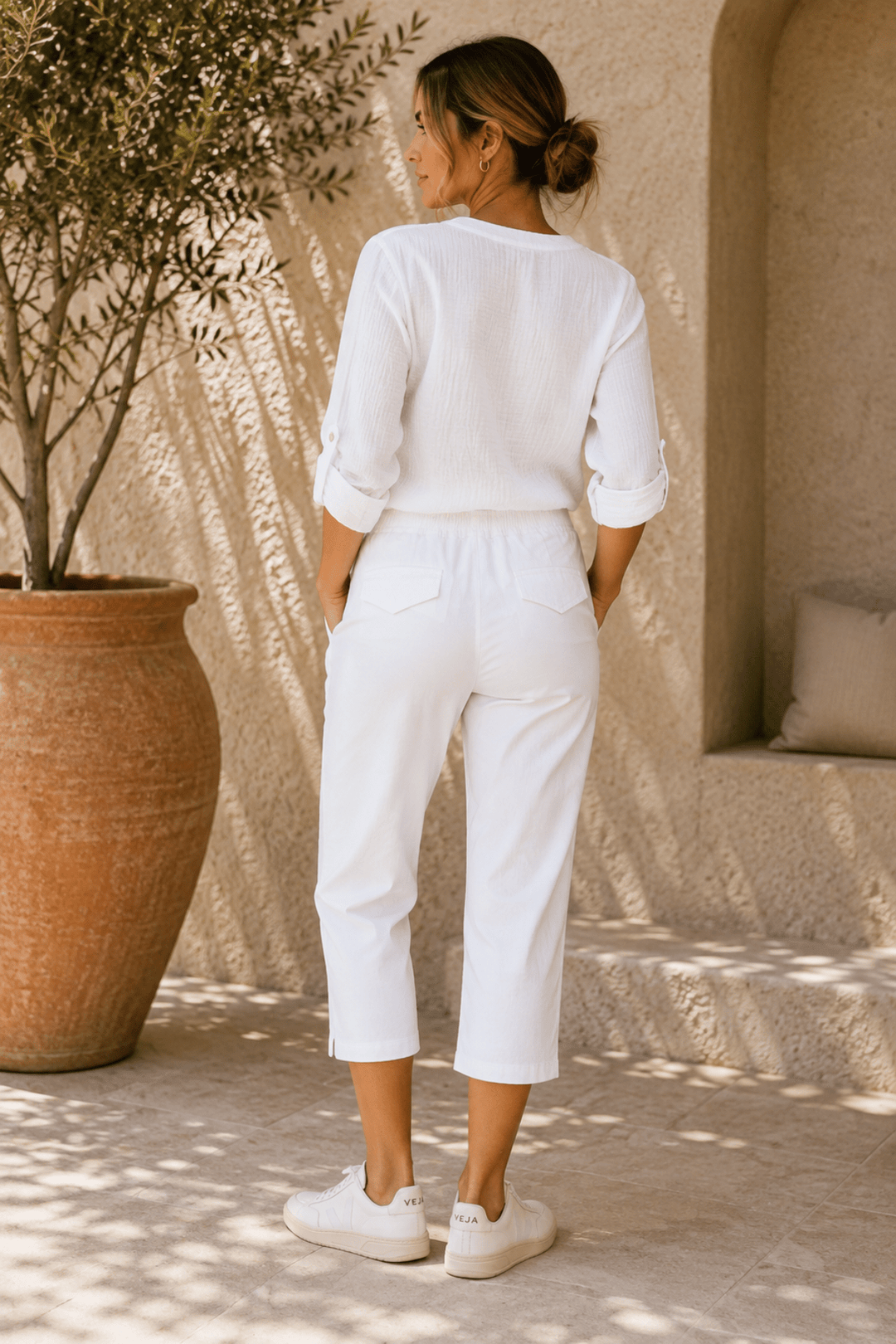 Santorini Pant - White - TZ13 - Pizazz BoutiqueThreadz