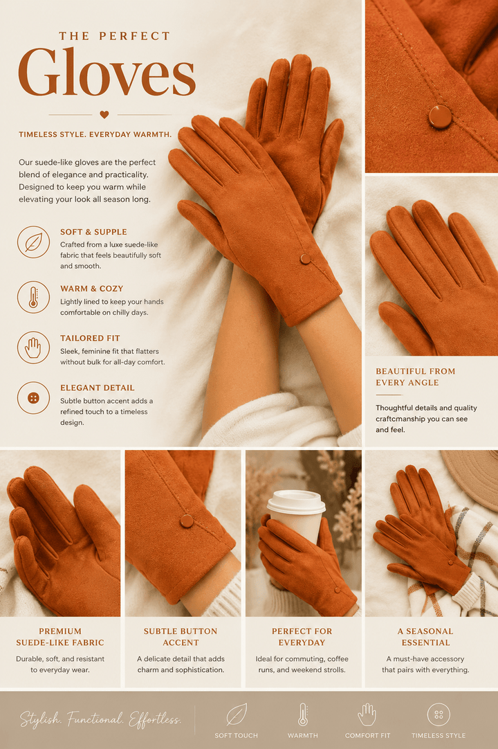 Sarah Stretch Gloves - Tan - FR8 - Pizazz BoutiqueFree Spirit