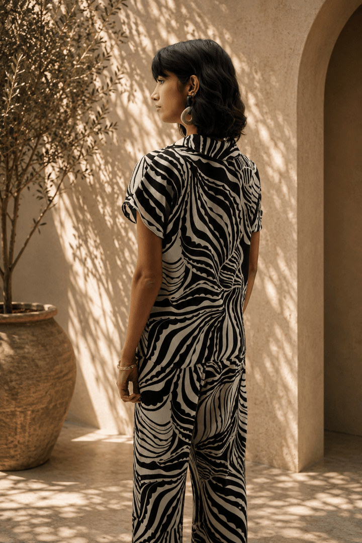 Satin Abstract Top - JR41 - Pizazz BoutiqueJoseph Ribkoff