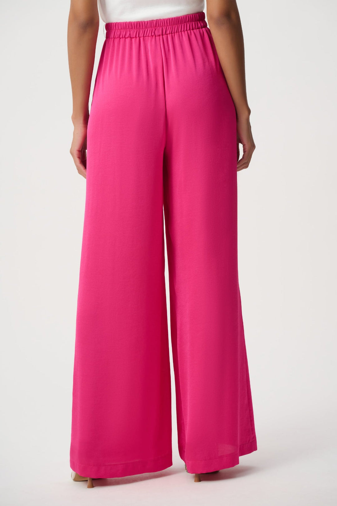 Satin Wide Leg Pants - Pink - Pizazz BoutiqueJoseph Ribkoff