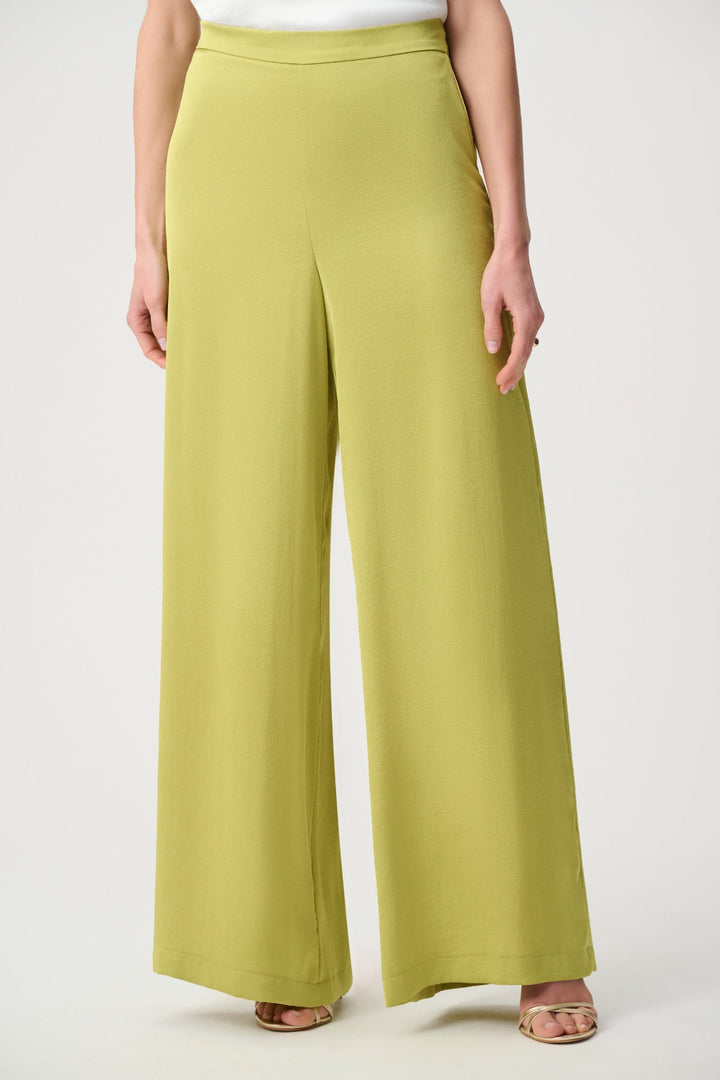 Satin Wide Leg Pants - Pistachio - Pizazz BoutiqueJoseph Ribkoff