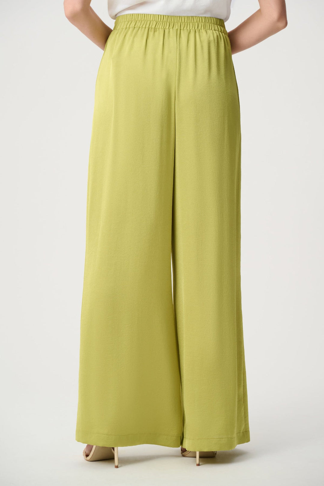 Satin Wide Leg Pants - Pistachio - Pizazz BoutiqueJoseph Ribkoff