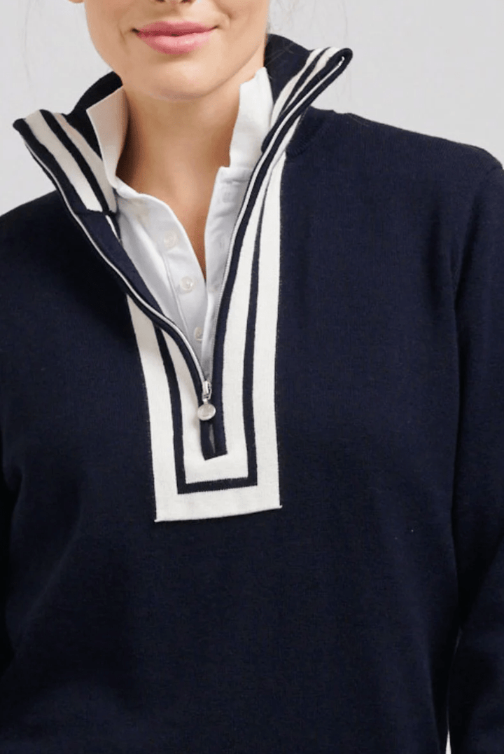 Sawgrass Cashmere Sweater - Navy - EST6 - Pizazz BoutiqueEST 1971