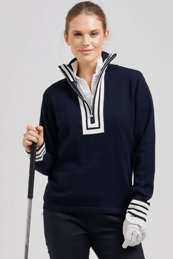 Sawgrass Cashmere Sweater - Navy - EST6 - Pizazz BoutiqueEST 1971