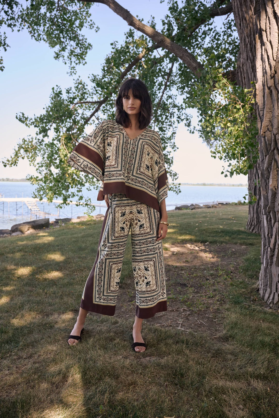 Scarf Print Wide - Leg - JR92 - Pizazz BoutiqueJoseph Ribkoff