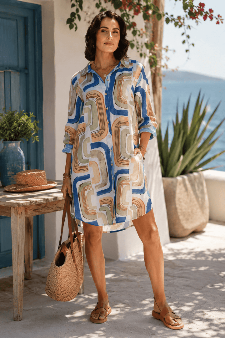 Seascape Shirt Maker Dress - SS2 - Pizazz BoutiqueSee Saw