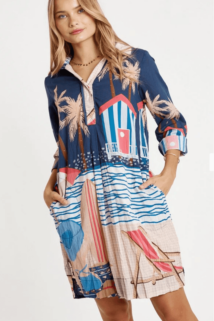 Seraphina Shirtmaker - Navy - LL6 - Pizazz BoutiqueLula Life