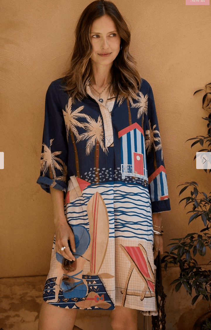 Seraphina Shirtmaker - Navy - LL6 - Pizazz BoutiqueLula Life