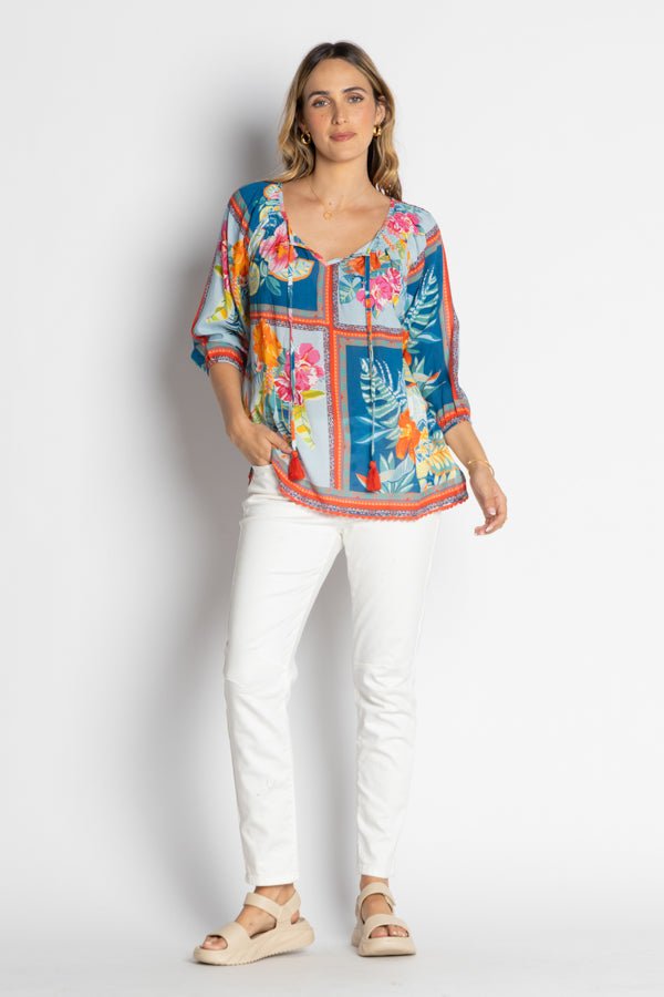 Serilda Top - Ocean - LL39 - Pizazz BoutiqueLula Life