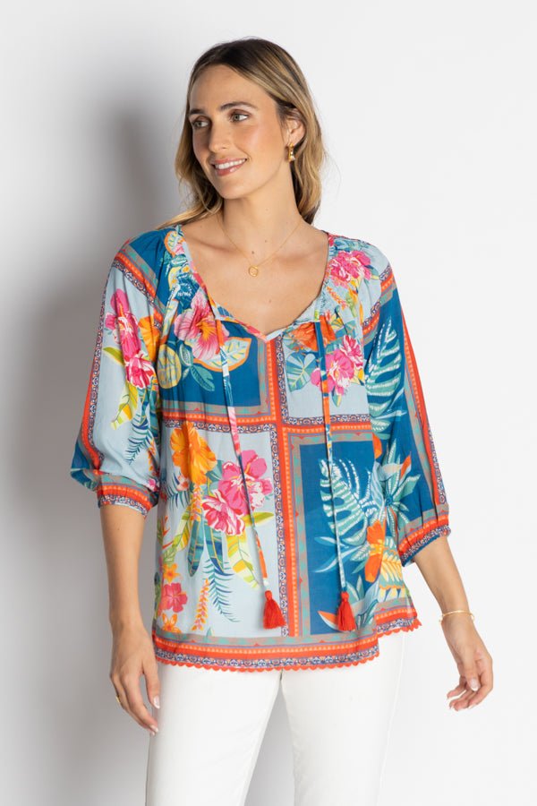 Serilda Top - Ocean - LL39 - Pizazz BoutiqueLula Life