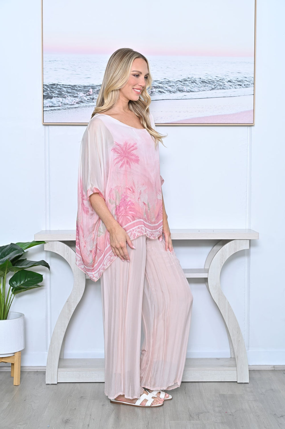Siena Pant - Pink - CC11 - Pizazz BoutiqueCali & Co