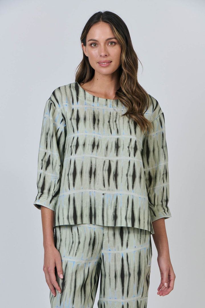 Sienna Linen Top - Exposure - OJ62 - Pizazz BoutiqueNaturals By O & J