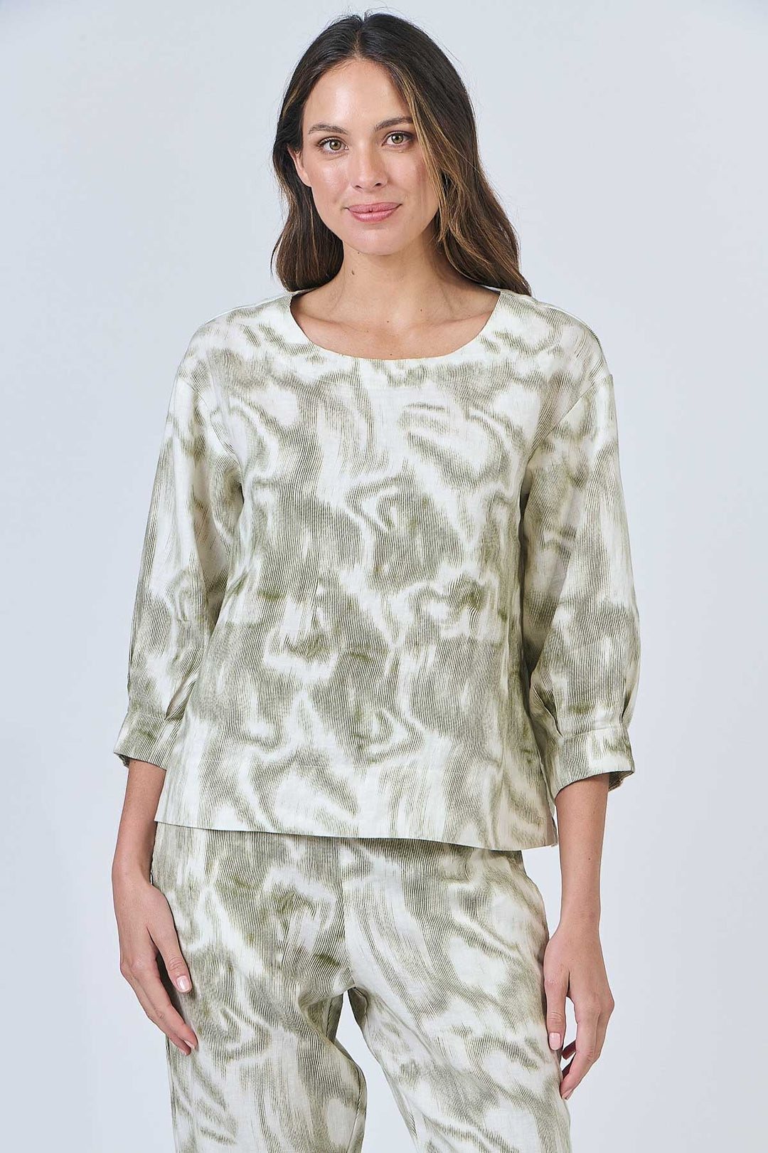 Sienna Linen Top - Ripple - OJ62 - Pizazz BoutiqueNaturals By O & J