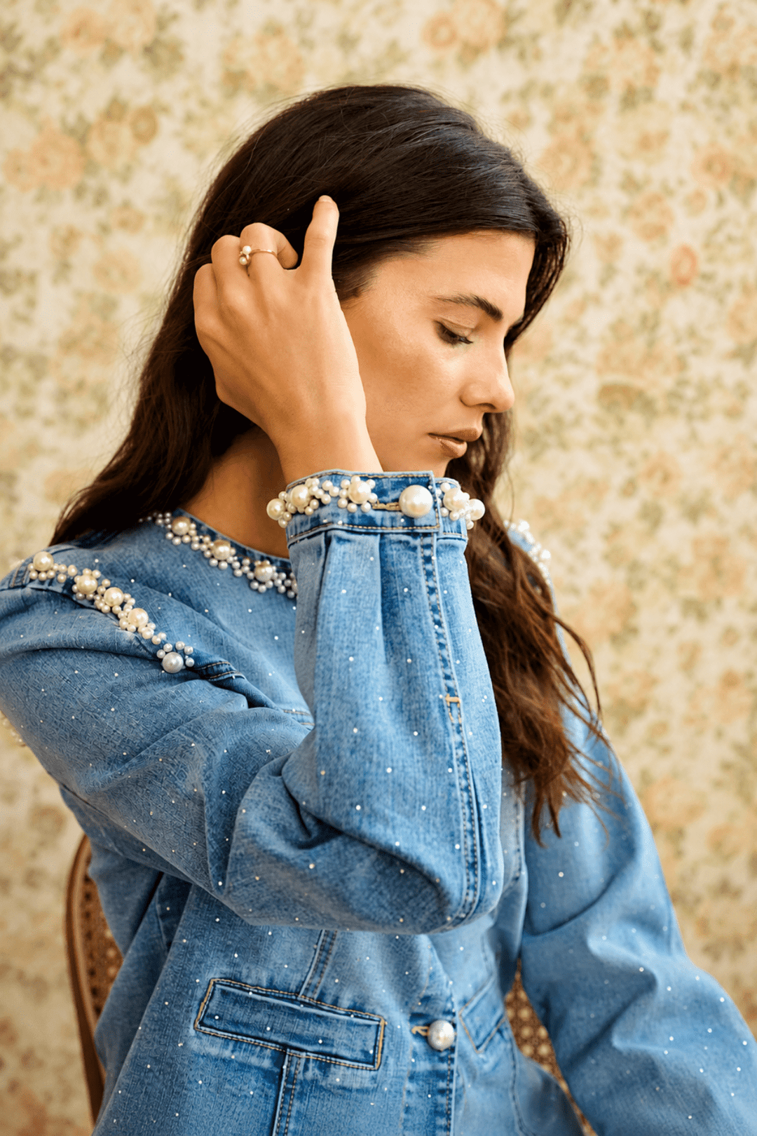 Sio Denim Jacket - CM6 - Pizazz BoutiqueCream