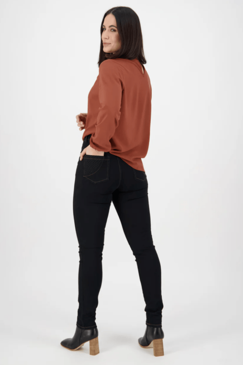 Skinny Jeans - Black Denim - VA12 - Pizazz BoutiqueVassalli