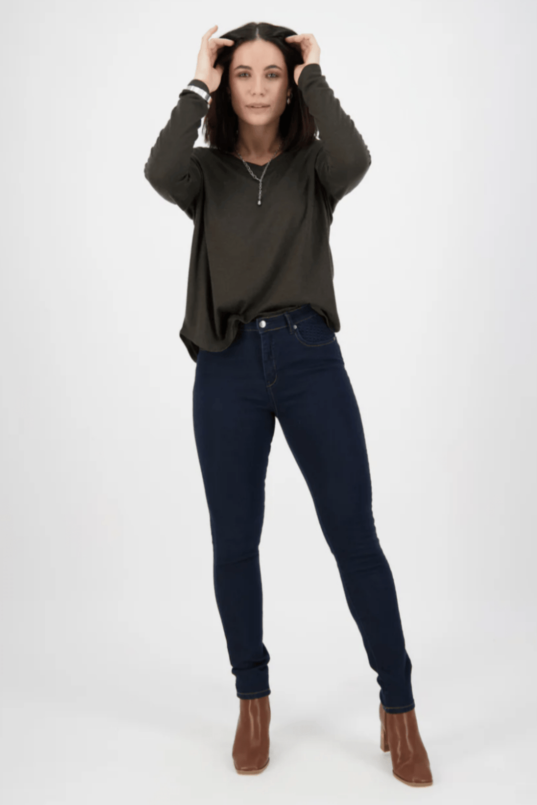 Skinny Jeans - Indigo Denim - VA12 - Pizazz BoutiqueVassalli