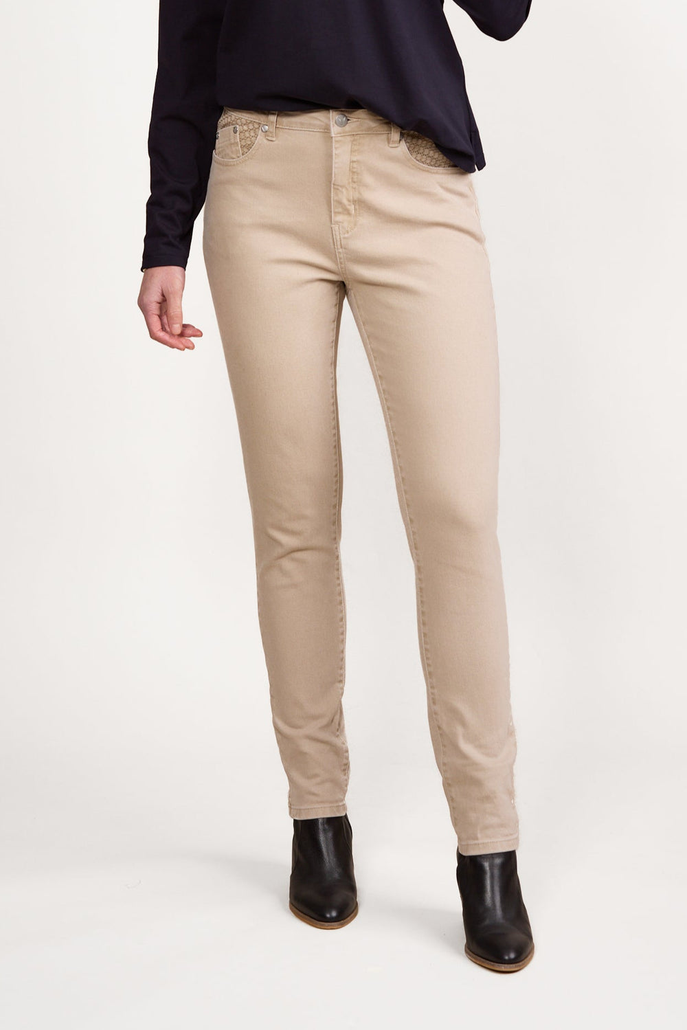 Skinny Jeans - Oat Denim - VA12 - Pizazz BoutiqueVassalli