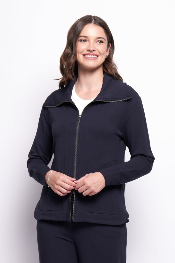 Software Upgrade Jacket - Navy - F21 - Pizazz BoutiqueFoil