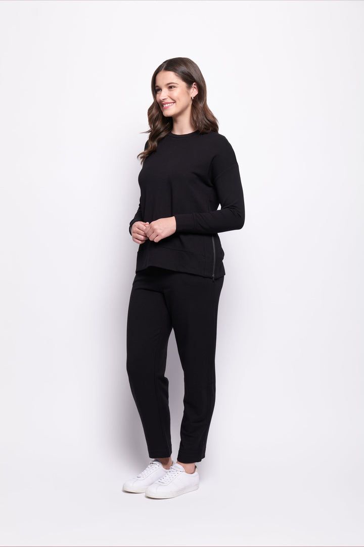 Software Upgrade Zip Sweater - Black - F24 - Pizazz BoutiqueFoil