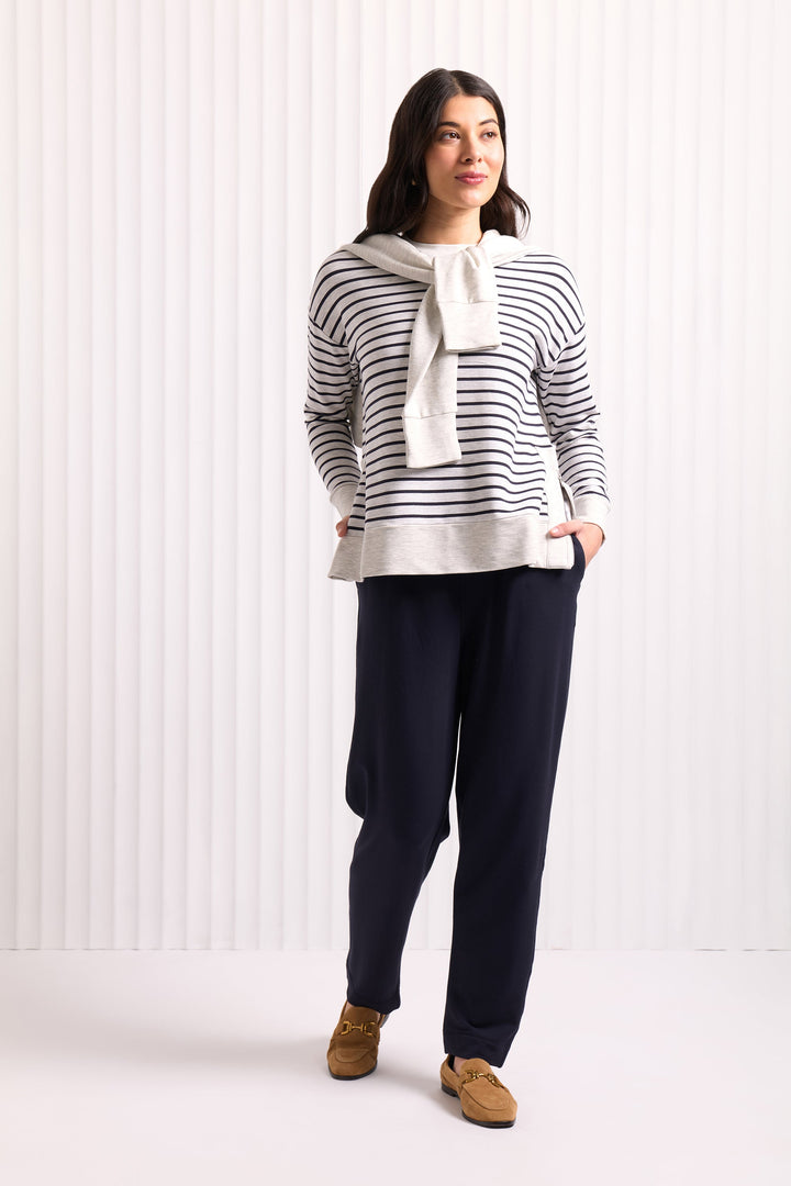 Software Upgrade Zip Sweater - Stripe - F24 - Pizazz BoutiqueFoil