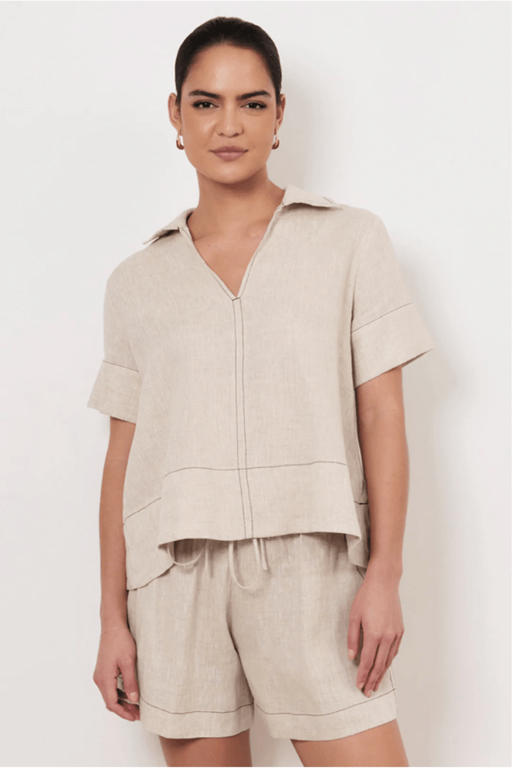 Solace Linen Top - AD4 - Pizazz BoutiqueAdorne