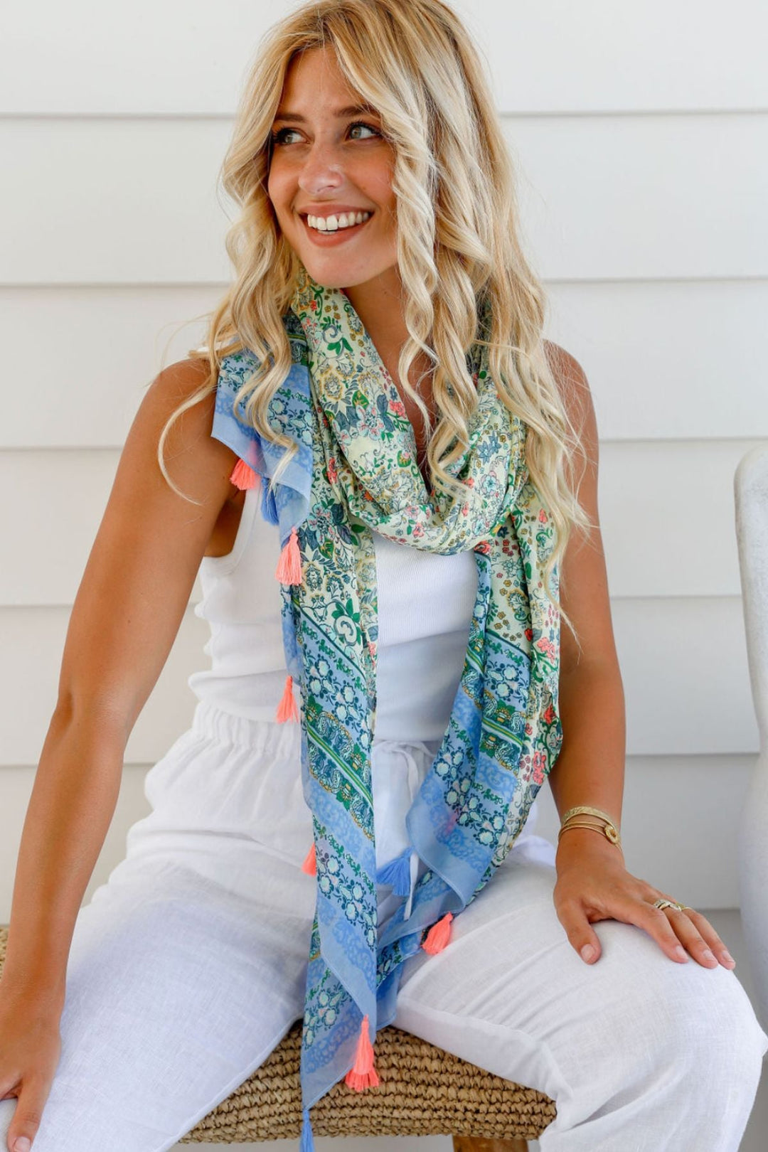 Springtime Scarf - Mint - FR31 - Pizazz BoutiqueFree Spirit