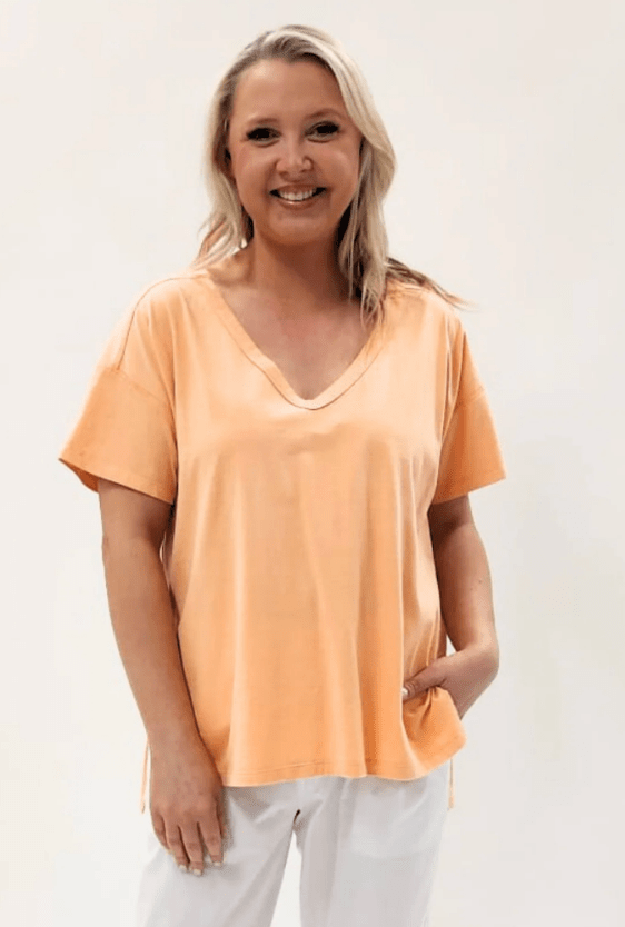 Stella Basic Tee - Orange - TZ17 - Pizazz BoutiqueThreadz