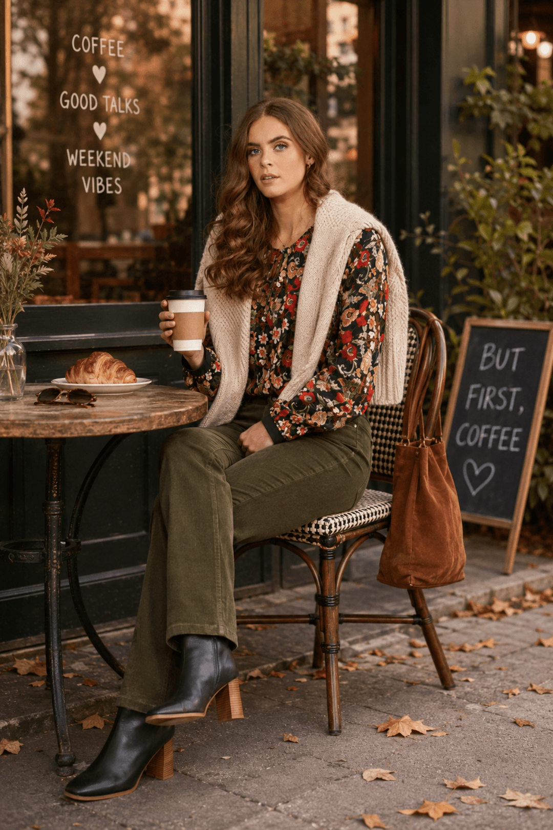 Straight Leg Cord Pant - Deep Sage - VA13 - Pizazz BoutiqueVassalli