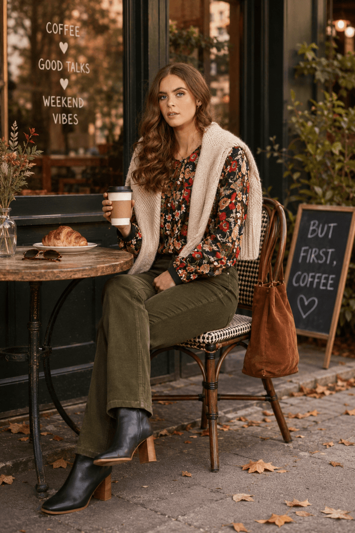 Straight Leg Cord Pant - Deep Sage - VA13 - Pizazz BoutiqueVassalli