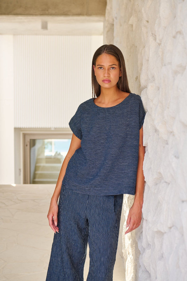 Streamlined Linen Top - Pizazz BoutiqueNaturals By O & J