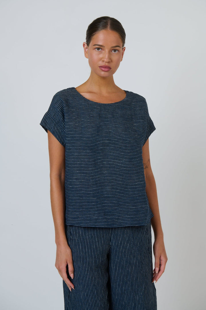 Streamlined Linen Top - Pizazz BoutiqueNaturals By O & J