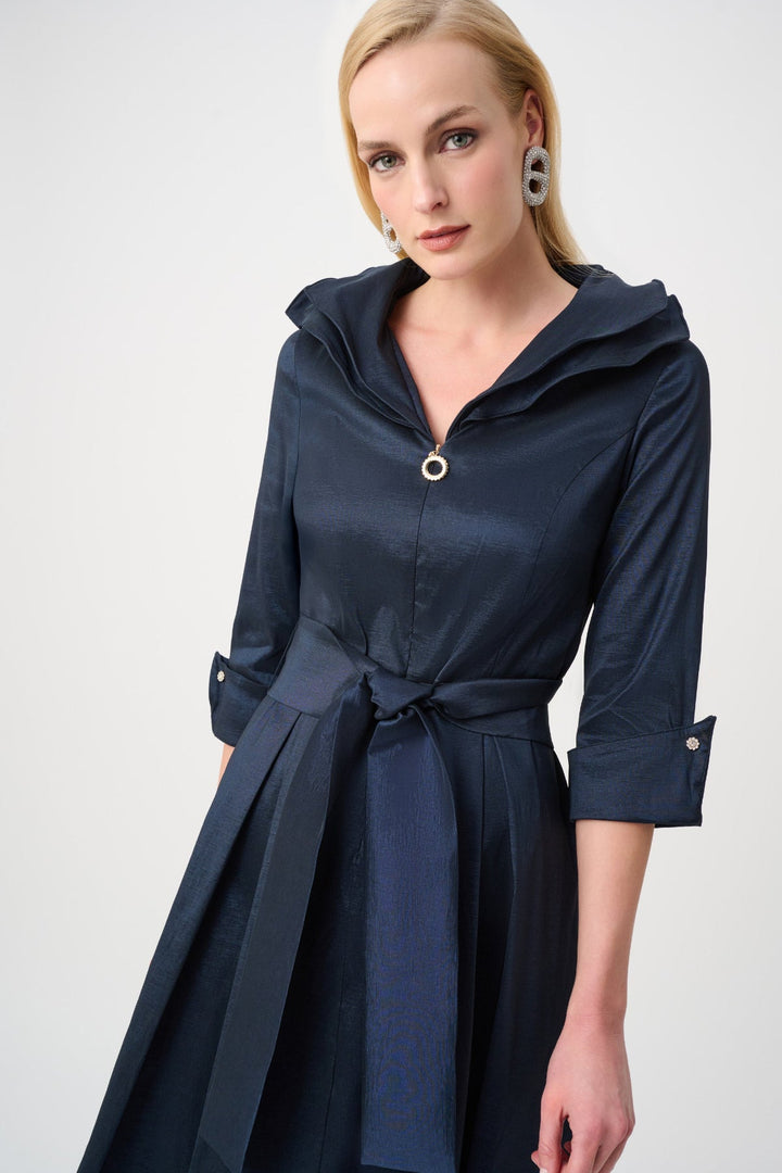 Stretch Taffeta Dress - Navy - JR16 - Pizazz BoutiqueJoseph Ribkoff