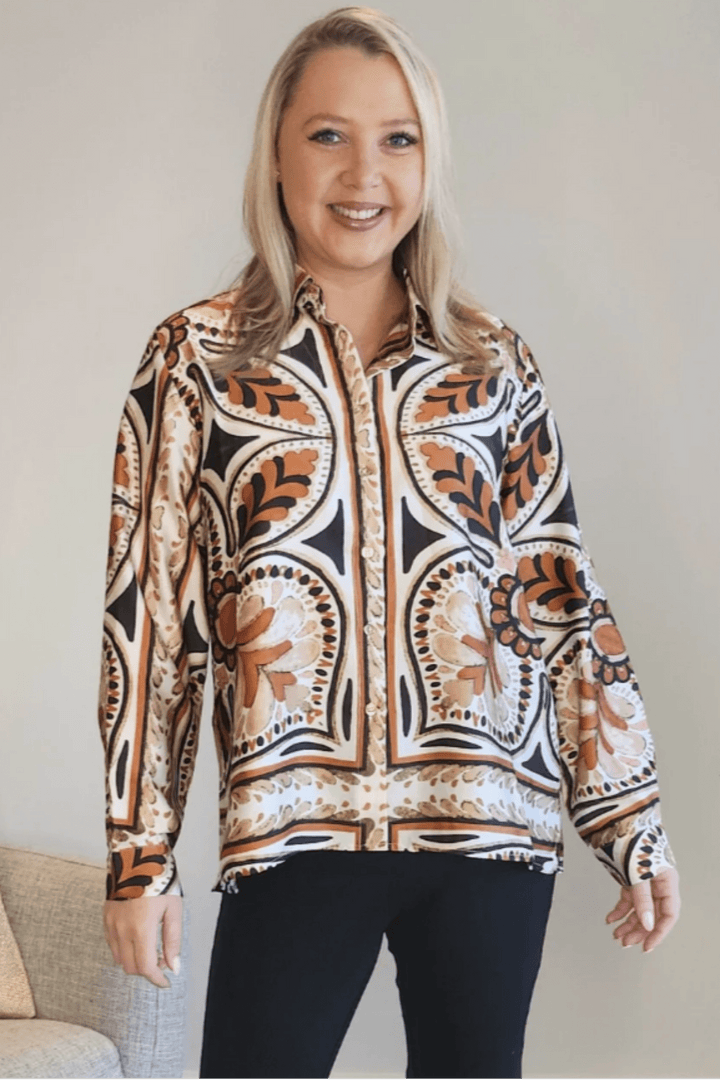 Studio Shirt - Chocolate - TZ23 - Pizazz BoutiqueThreadz