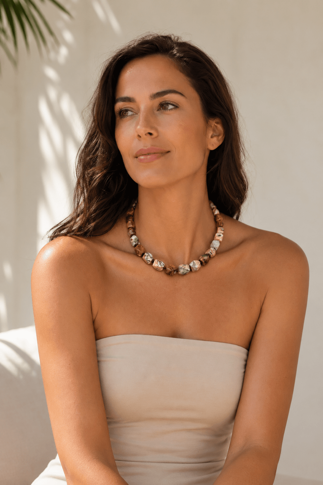 Sunmoon Necklace - Agate - KL5 - Pizazz BoutiqueKiik Luxe