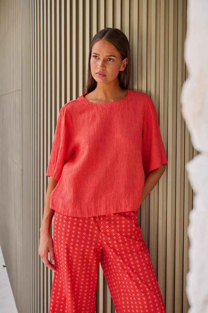Sunset Strip Linen Top - Pizazz BoutiqueNaturals By O & J