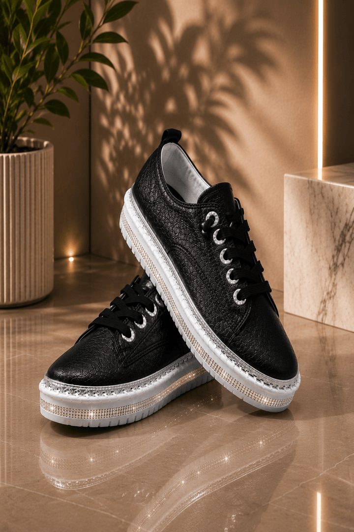 Susan Sneaker - Black - AM1 - Pizazz BoutiqueAmeise