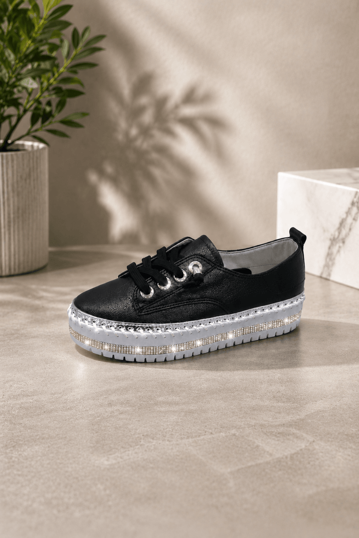 Susan Sneaker - Black - AM1 - Pizazz BoutiqueAmeise