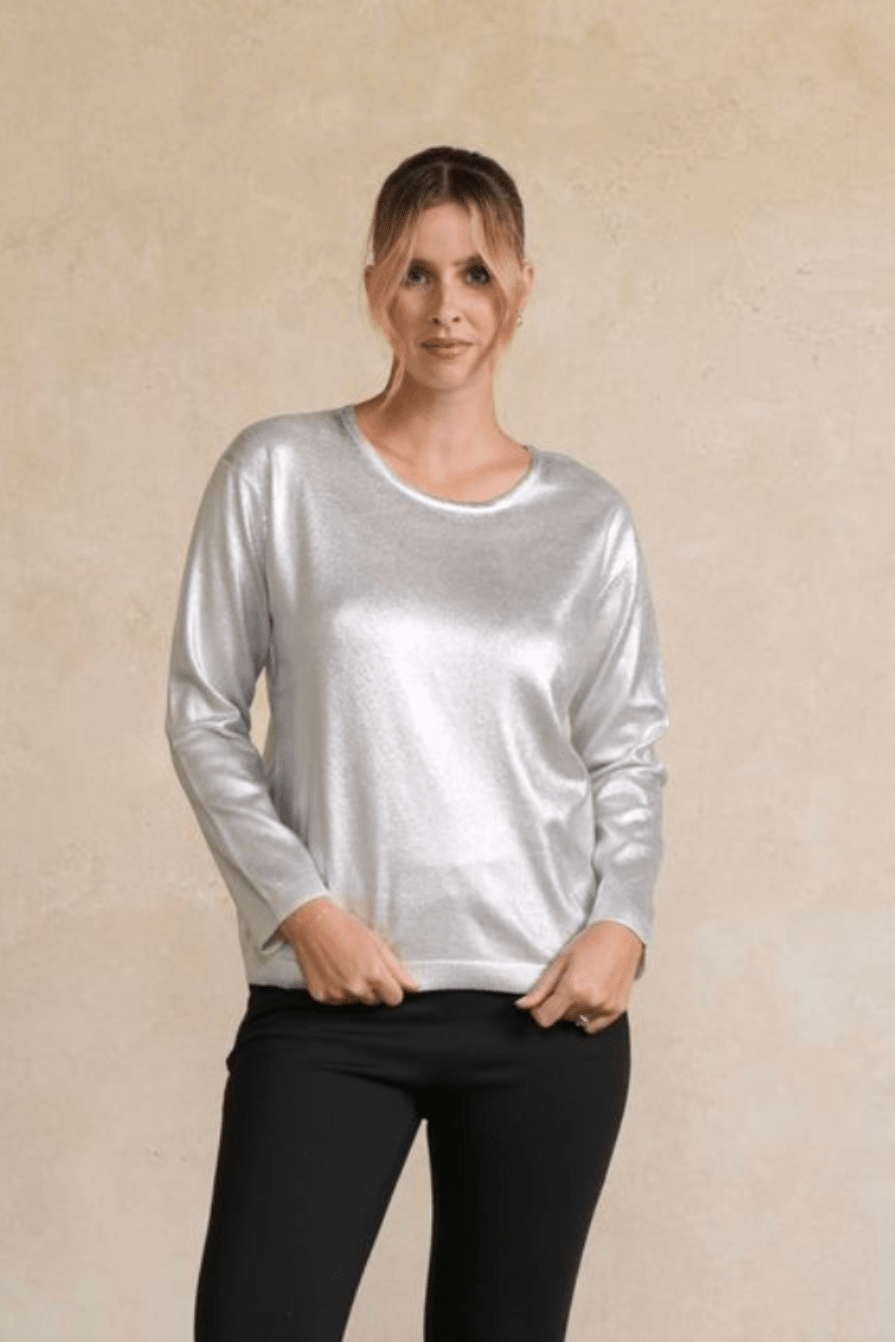 Suzi Knit - Silver - CJ17 - Pizazz BoutiqueHolmes & Fallon