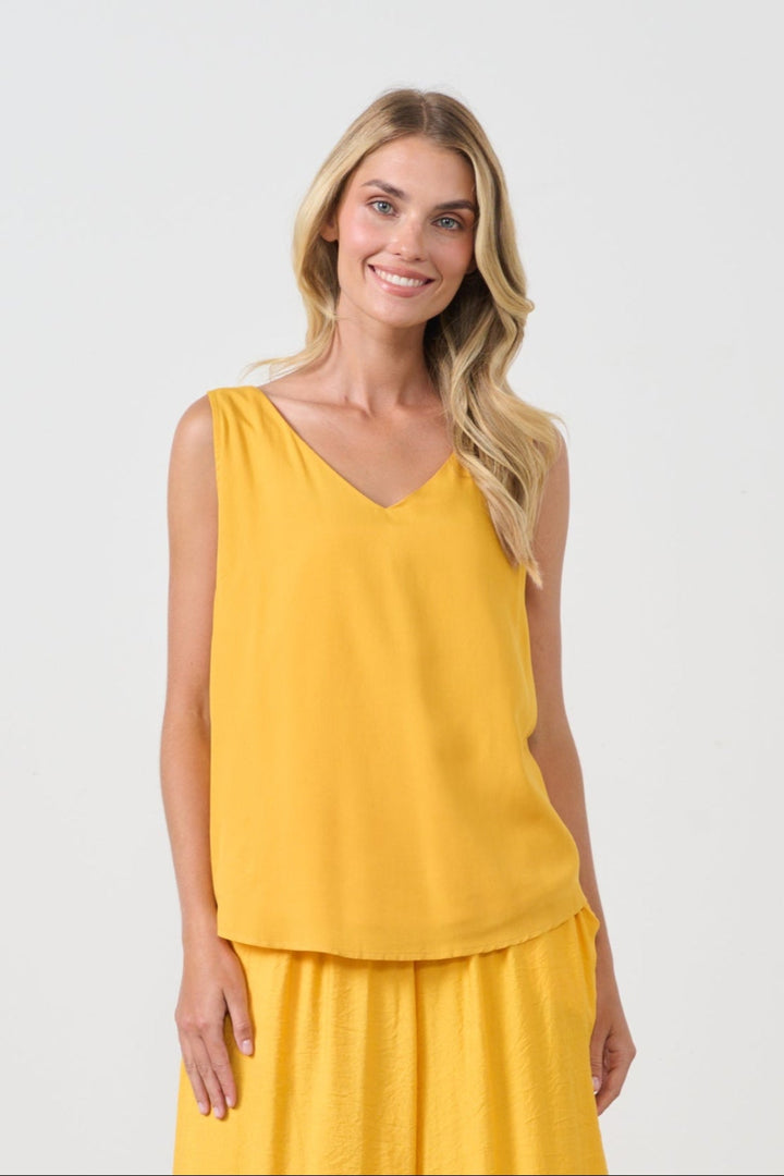 Swing Tank Top - Gold - CJ8 - Pizazz BoutiqueCaju
