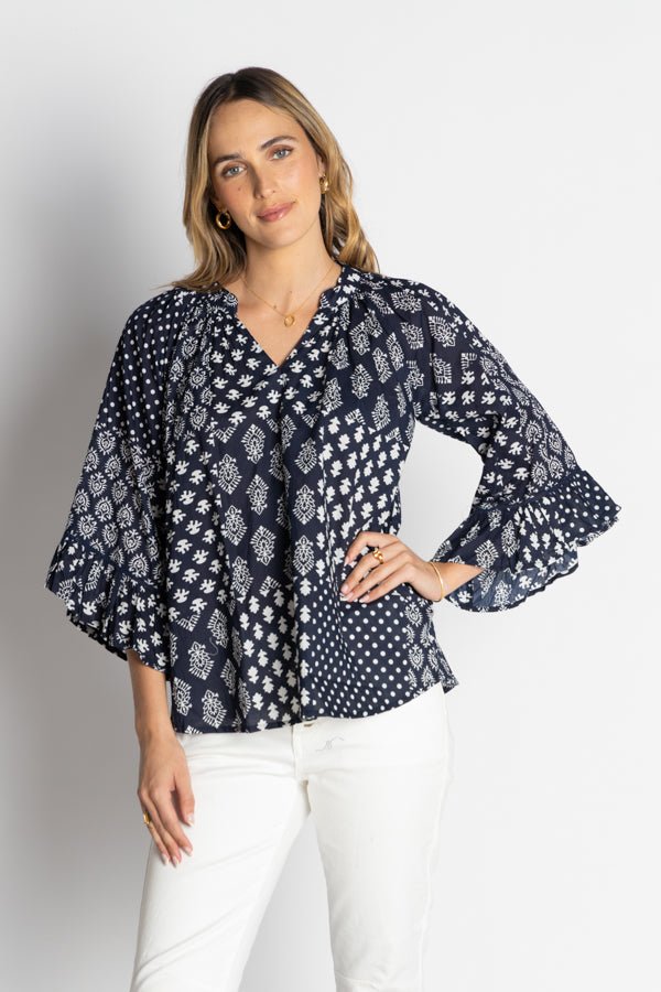 Talei Top - Navy - LL14 - Pizazz BoutiqueLula Life
