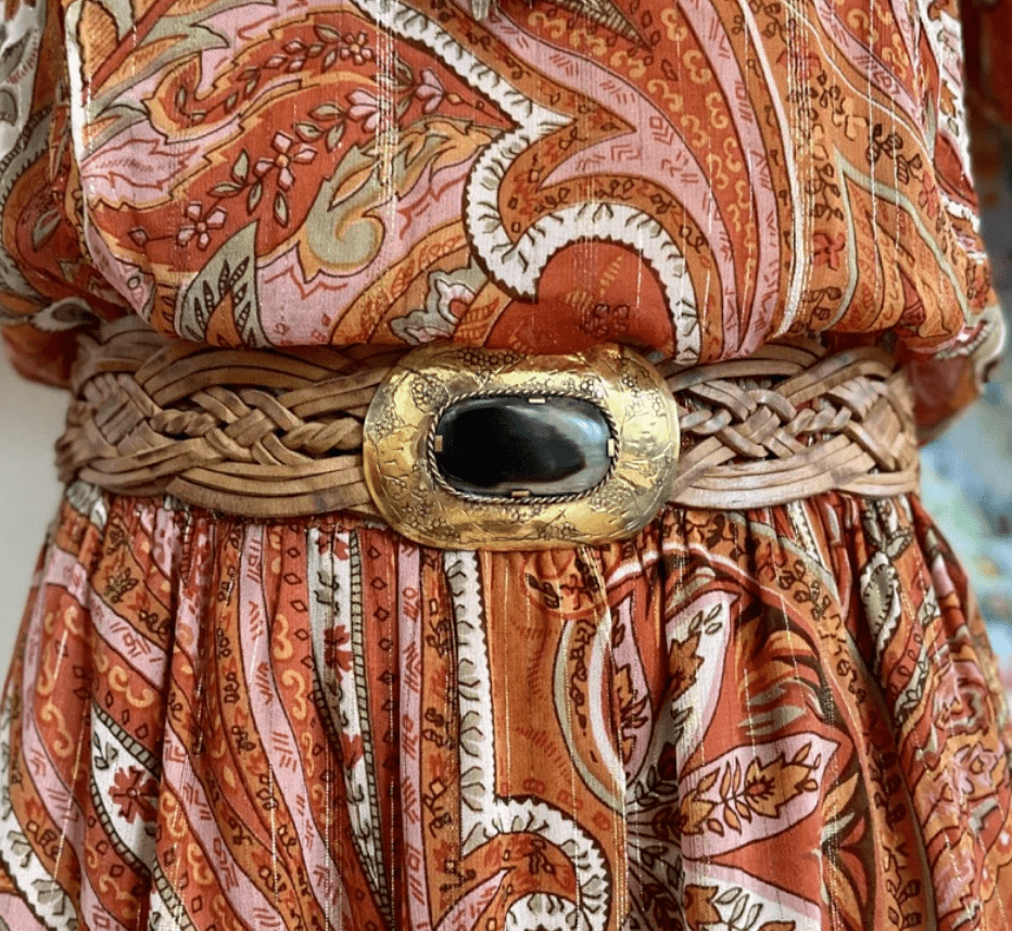 Tan Woven Belt - M55 - Pizazz BoutiqueMiss June