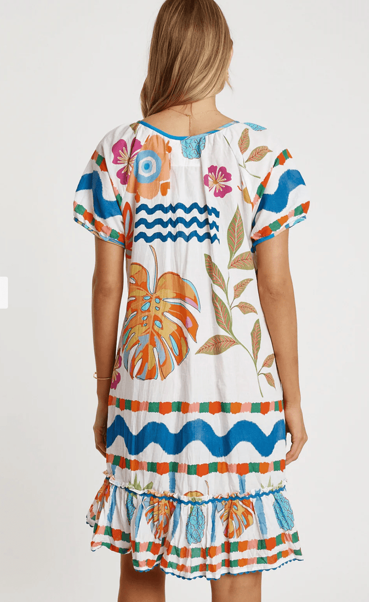 Tasmin Shirred Dress - White - LL8 - Pizazz BoutiqueLula Life