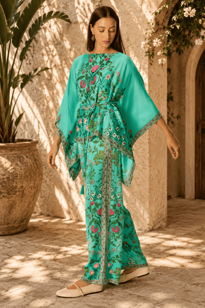 Tatiana Poncho Top - Green - RY18 - Pizazz BoutiqueRubyyaya