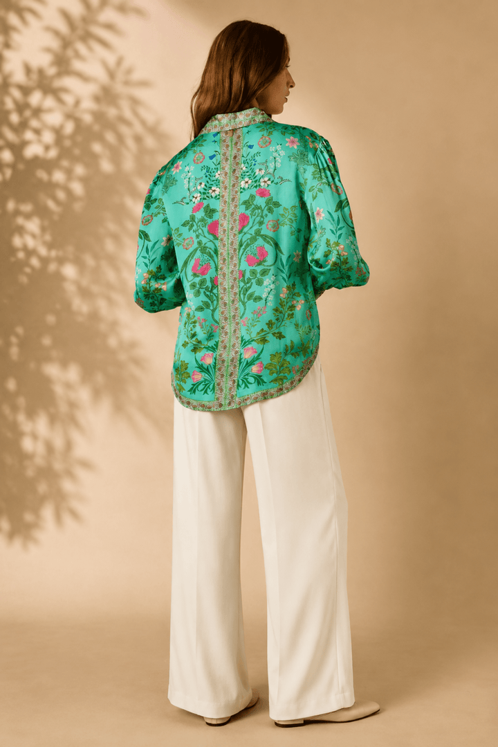 Tatiana Shirt - Green - RY19 - Pizazz BoutiqueRubyyaya