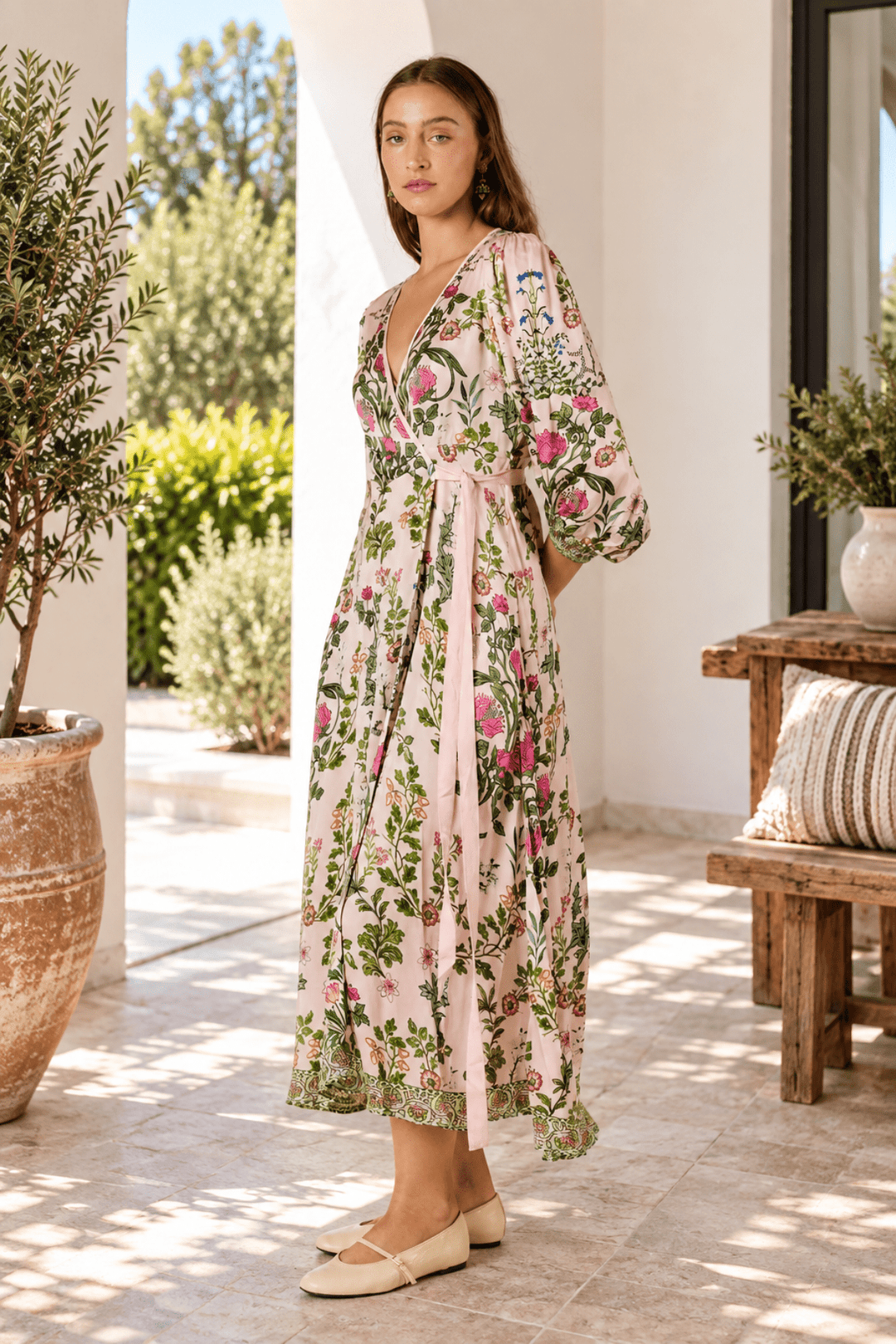 Tatiana Wrap Dress - Pink - RY26 - Pizazz BoutiqueRubyyaya
