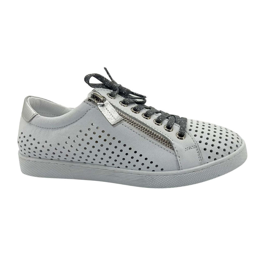 Temple Sneaker | White & Silver | RS31