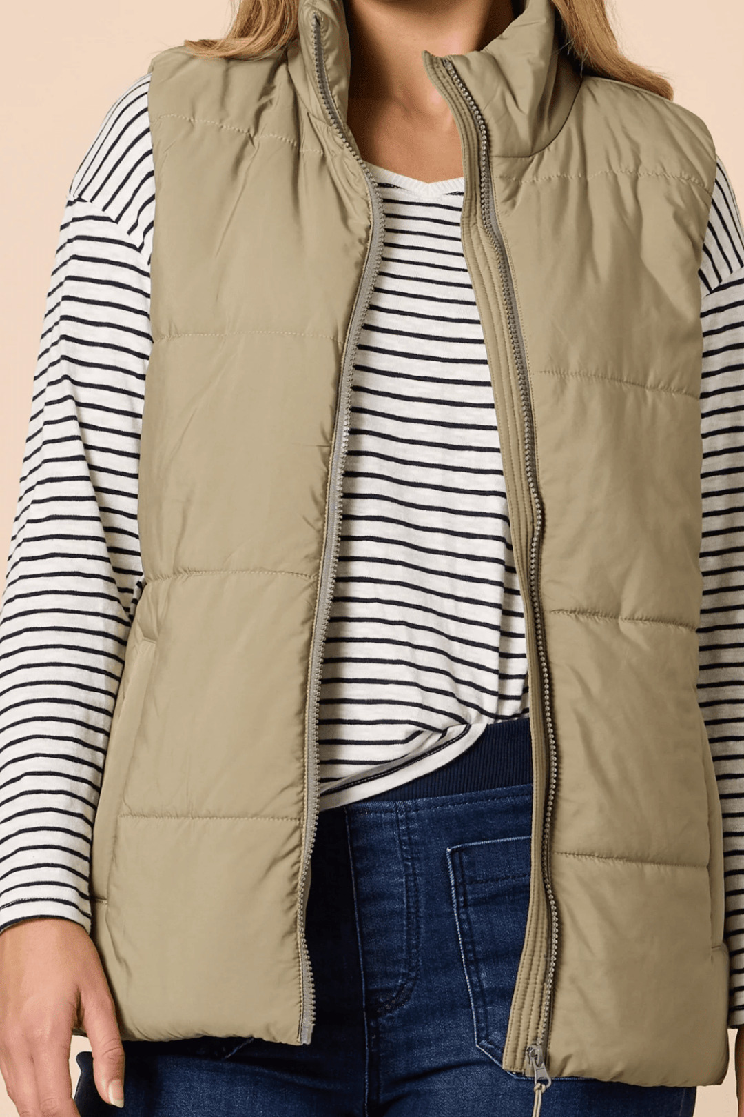 The Alpine Vest - Khaki - TZ45 - Pizazz BoutiqueThreadz