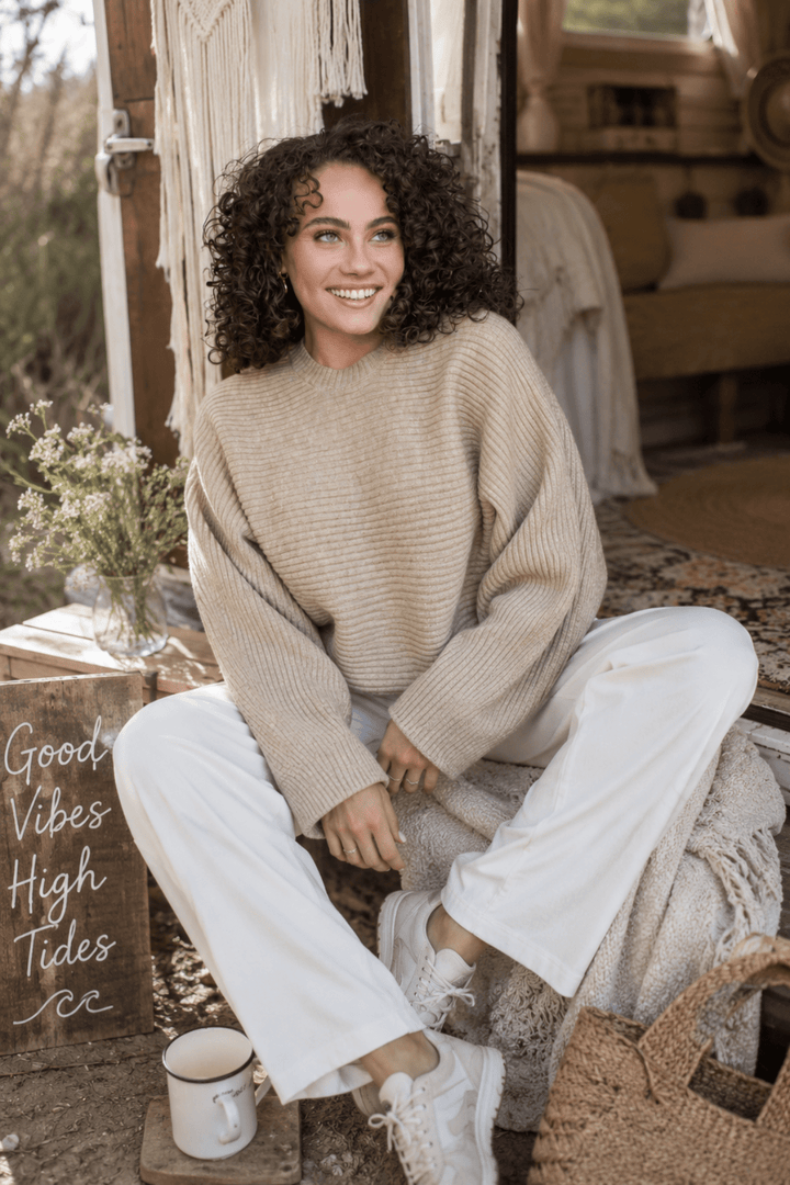 The Arlo Knit - Beige - CJ39 - Pizazz BoutiqueCaju