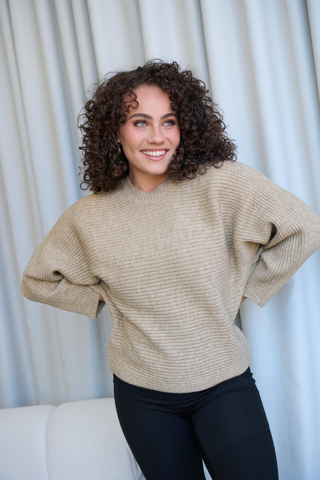 The Arlo Knit - Beige - CJ39 - Pizazz BoutiqueCaju